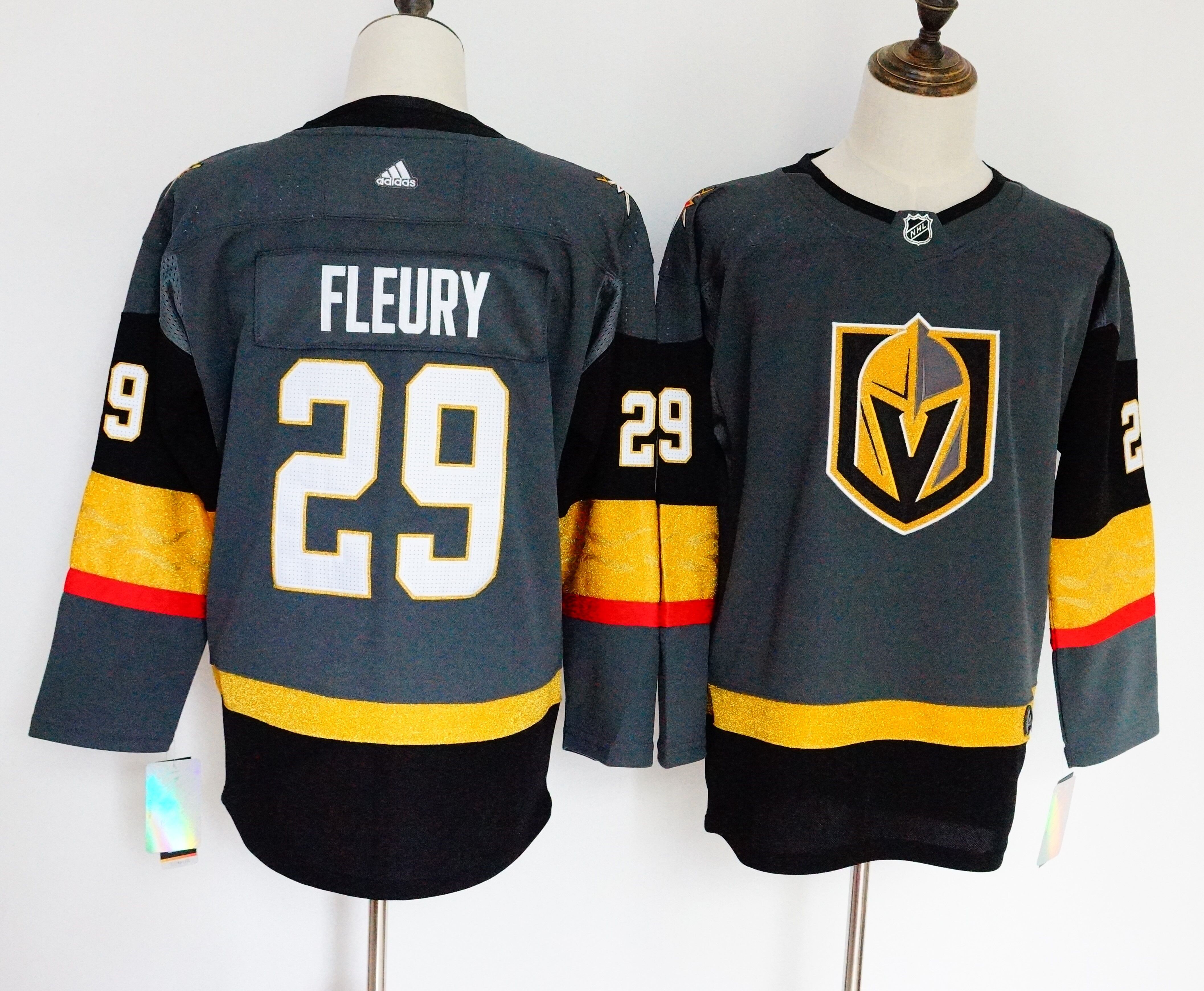 Women Vegas Golden Knights #29 Fleury Gray Hockey Stitched Adidas NHL Jerseys->youth mlb jersey->Youth Jersey